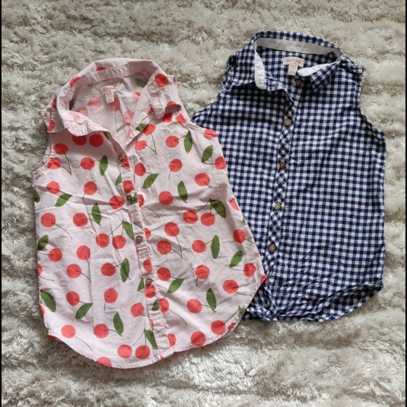 EUC Sleeveless button-up girl's shirts